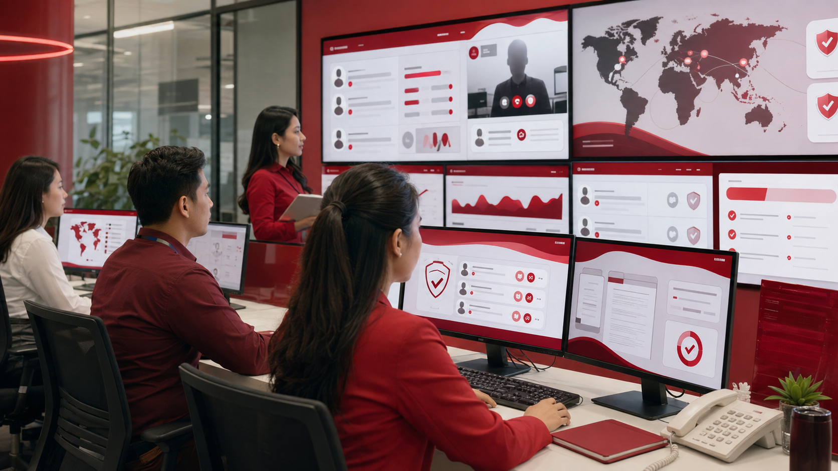 Agency team managing overseas recruitment operations